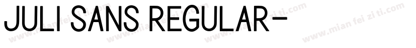 Juli Sans Regular字体转换